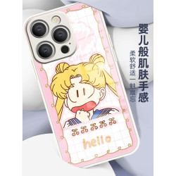 iPhone16promax手機殼搞怪美少女戰士蘋果15pro手機殼簡約15女款13promax高級感12promax硬殼14Pro適用玻璃12