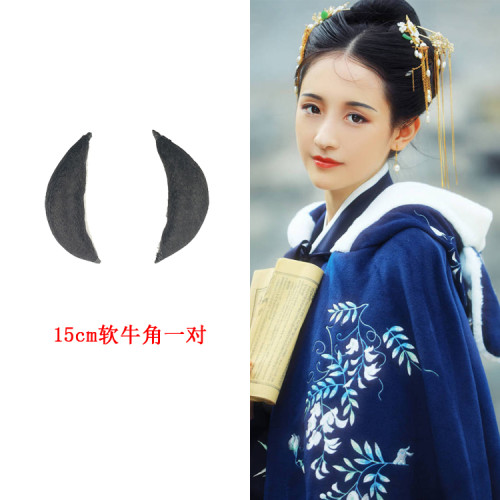 古裝假發墊發牛角漢服古風造型麻花發包花千骨直發片飛天發髻造型