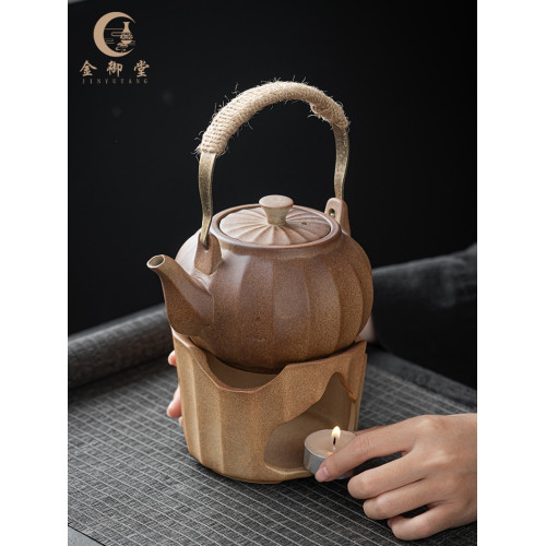 柴燒溫茶復古手提粗陶簡約圍爐