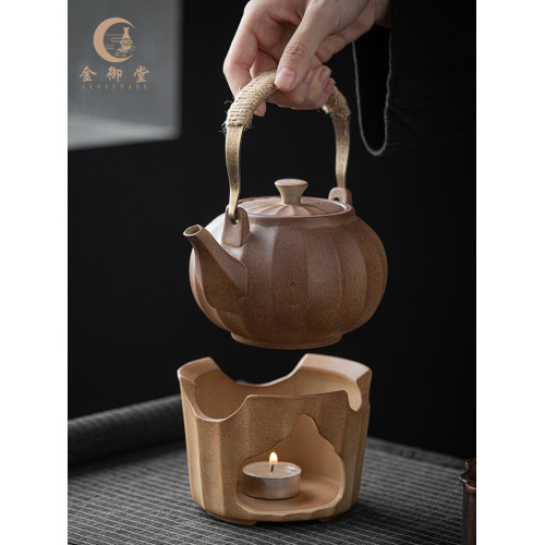 柴燒溫茶復古手提粗陶簡約圍爐