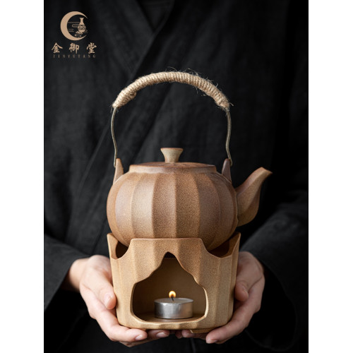 柴燒溫茶復古手提粗陶簡約圍爐