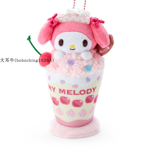 大耳牛23年8月日本版melody三麗鷗卡通毛絨掛件公仔(冰淇淋)正品