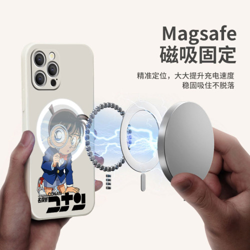 【支持Magsafe磁吸】蘋果14promax手機殼柯南新款iPhone16pro時尚日漫13promax手機殼全包防摔適用15promax潮
