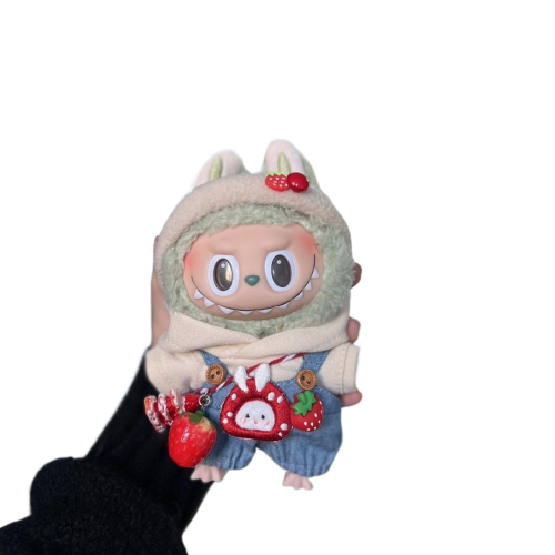 POPMART拉佈佈衣服17cm掛件款搪膠labubu毛毧換裝著替準現貨包郵
