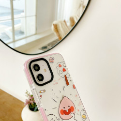 kakaoFriends萊恩ryan屁桃蘋果八透明適用於iPhone14proMax手機殼apeach蘋果15promax手機殼