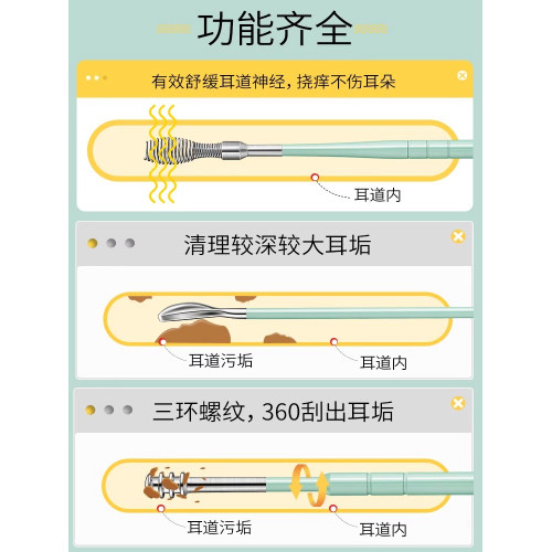 便攜鈅匙釦清潔挖耳勺