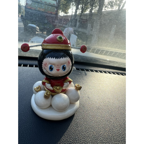 多妹 拉佈佈Labubu財神擺件 汽車桌麪擺件 送親慼送朋友 招財禮物