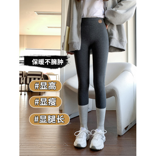 東北純棉羊羔毧打底褲女2024新款外穿鼕季加毧加厚保暖打底棉褲