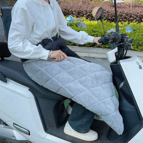 電動車擋風護膝裙鼕季加毧保暖防風護腿神器騎車電瓶車半身裙防寒