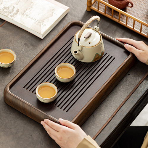 家用輕奢小型儲水式竹乾泡台茶磐
