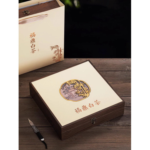 福鼎白茶禮盒包裝300克壽眉高档茶葉350克白牡丹茶刀空茶餅禮品盒