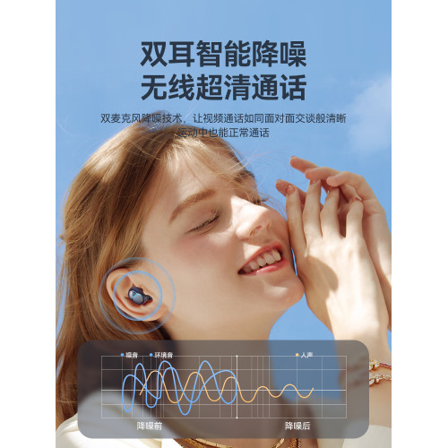 無線藍牙耳機2024新款入耳式降噪超長續航大電量男女小米蘋果通用
