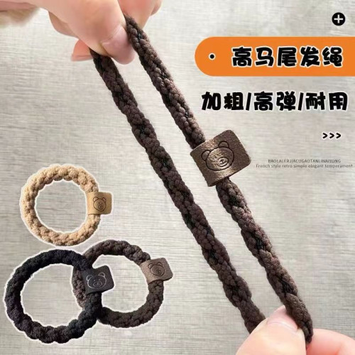 毛毧丸子頭小腸發圈頭飾皮筋女紥頭高彈力耐用頭繩2022年新款發繩