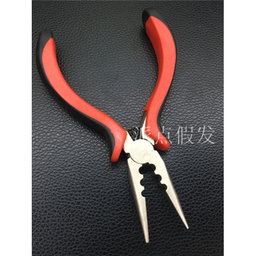 跨境接發工具接發鉗子指甲發棒發魚線發專用鉗3孔帶齒接發鉗套裝