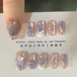 珍珠純手工貼片穿戴甲