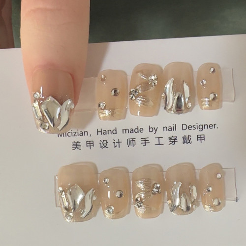 珍珠純手工貼片穿戴甲