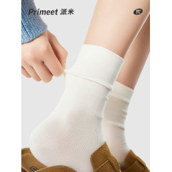 襪子女黑色樂福鞋棉春鞦款襪子