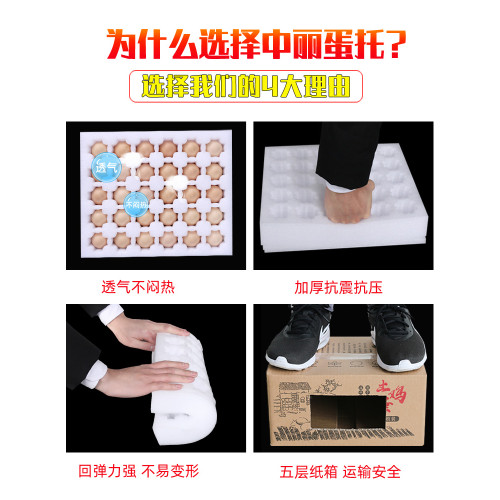 30枚裝泡沫寄草專用打包盒雞蛋托