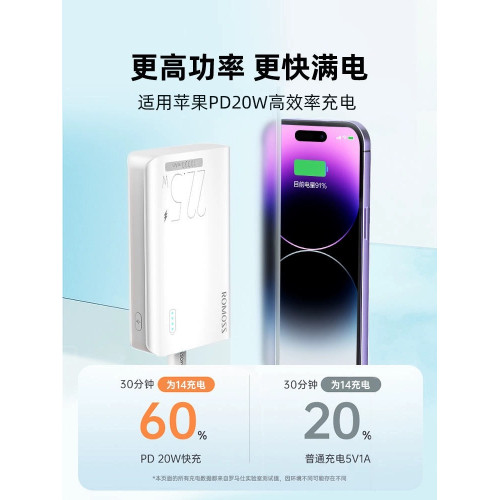 ROMOSS羅馬仕官方旗艦正品充電寶10000毫安時大容量女生迷你便攜自帶線PD快充手機平板專用閃充通用移動電源