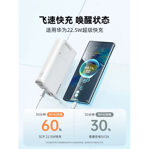 ROMOSS羅馬仕官方旗艦正品充電寶10000毫安時大容量女生迷你便攜自帶線PD快充手機平板專用閃充通用移動電源