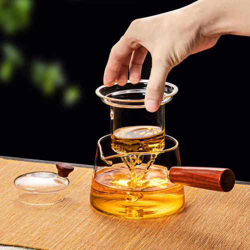玻璃側把茶壺煮茶壺單壺電陶爐家用泡茶煮茶器耐高溫茶具套裝明火