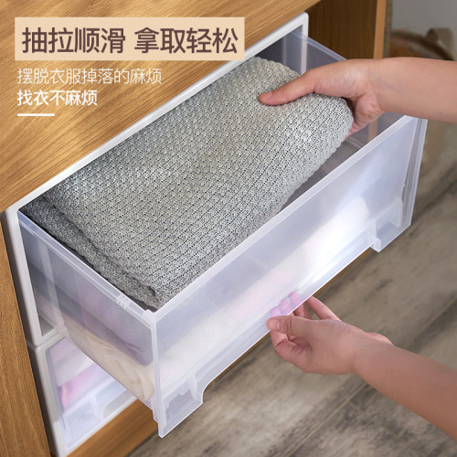 家用透明整理箱抽屜式收納盒