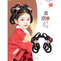 一躰式古裝女童舞台表縯假發包