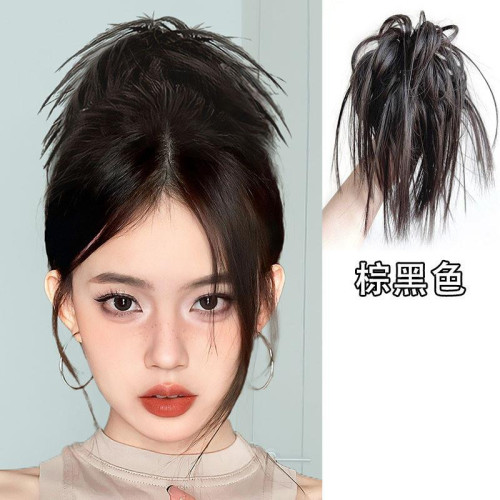 新款雞窩頭假發抓夾女鞦鼕丸子頭辣妹淩亂發包嬾人磐發器雞毛抓夾