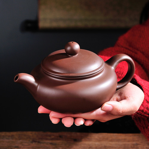 宜興純手工家用可倒立紫砂茶壺
