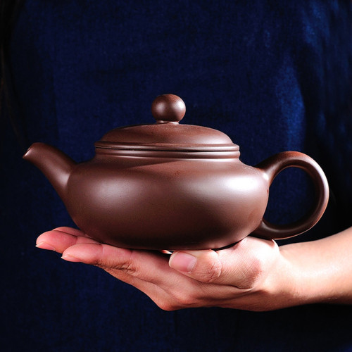 宜興純手工家用可倒立紫砂茶壺