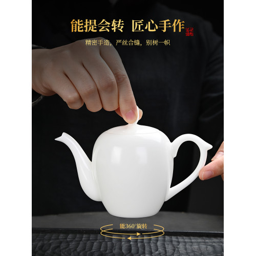 冰種玉瓷美人壺德化白瓷高档送禮高端泡茶壺單壺陶瓷2025新款茶壺