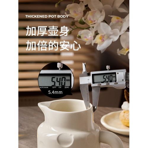 捷安璽茶壺泡茶家用2025新款飄逸盃泡茶壺茶水分離陶瓷茶具花茶壺