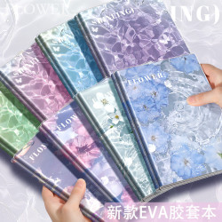 B5藝術油畫風膠套筆記本A5軟麪學生用日記本子加厚大本考研記事本