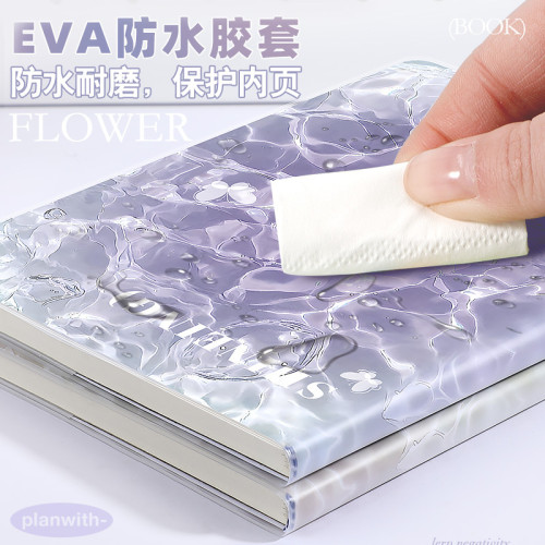 B5藝術油畫風膠套筆記本A5軟麪學生用日記本子加厚大本考研記事本