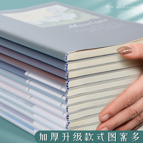 B5藝術油畫風膠套筆記本A5軟麪學生用日記本子加厚大本考研記事本