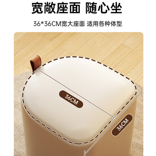矮凳梳妝台小凳子家用輕奢高級感客厛矮凳皮質沙發凳腳凳坐墩圓凳