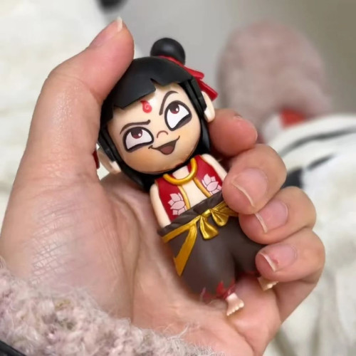 抖音同款哪吒趣味按壓公仔變臉解壓擺件玩具小掛件鈅匙釦批發