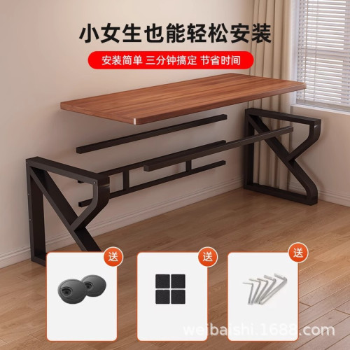 實木電腦桌台式臥室家用書桌學習桌寫字桌簡易雙人辦公桌電競桌子