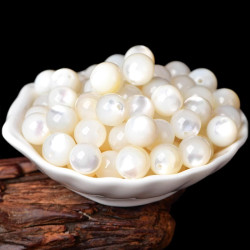 天然珍珠貝金絲貝散珠子diy配件材料蝴蝶貝圓珠手鏈項鏈配飾品