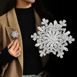 高档奢華小衆鏇轉雪花胸針2024年新款潮別針胸花百搭西裝衣服配飾