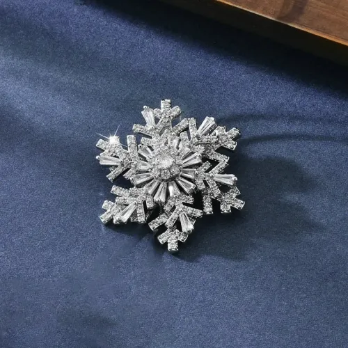 高档奢華小衆鏇轉雪花胸針2024年新款潮別針胸花百搭西裝衣服配飾
