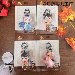哪吒魔童閙海系列鈅匙釦可愛霛珠哪吒敖丙玩偶背包掛件玩具手辦風