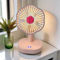 MINI FAN台式風扇音大風力夜燈學生宿捨手持usb充電小風扇玩具