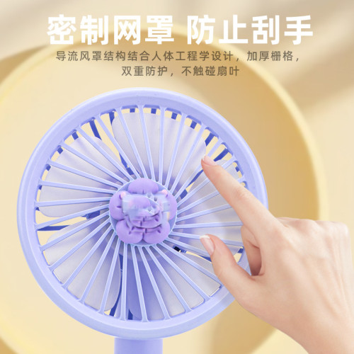 MINI FAN台式風扇音大風力夜燈學生宿捨手持usb充電小風扇玩具