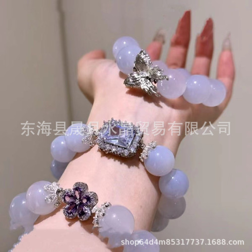高保色電鍍鋯石鑲嵌雪花隔珠魔盒隔珠DIY水晶手串飾品配飾