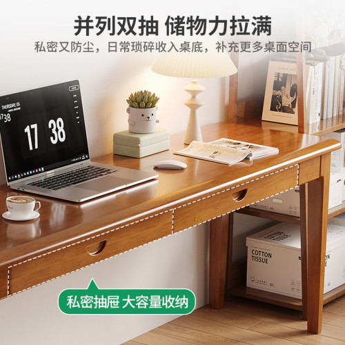書桌家用女生臥室長條桌簡易出租屋靠牆長桌子工作台陽台窄電腦桌