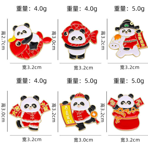 日系可愛卡通金屬徽章動物 水果系列 清新彩色滴油新款胸針配飾