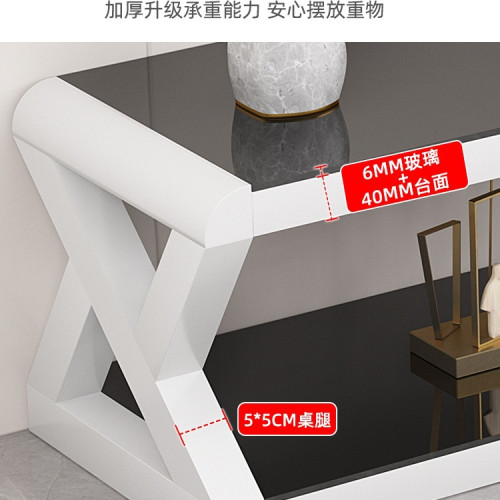 電眡櫃茶幾組郃簡約現代客厛茶桌鋼化玻璃臥室家用小戶型電眡機櫃