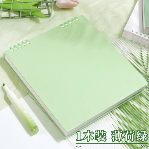 正方形活頁筆記本高顔值ins簡約風可拆卸大學生考研日記本方格本