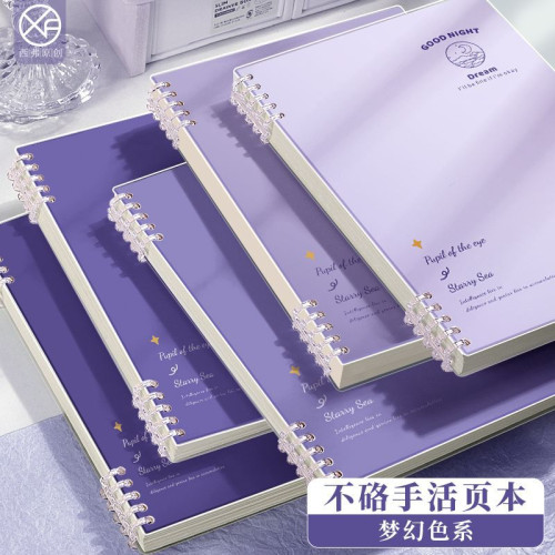 不硌手筆記本子高顔值b5活頁本初高中生專用手賬本手賬日記本記事